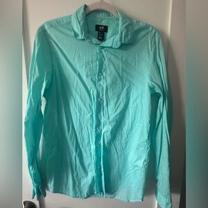 H&M Turquoise Regular Fit Shirt